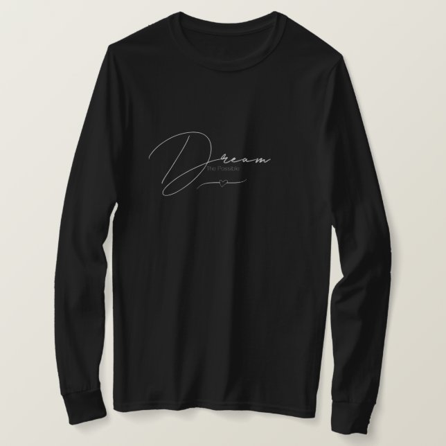 T-shirt Manche longue noire (Design devant)