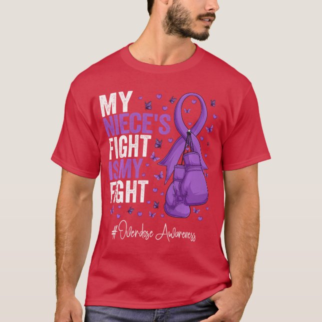T-shirt Manche Longue Ruban Violet Nièce Sensibilisation a (Devant)