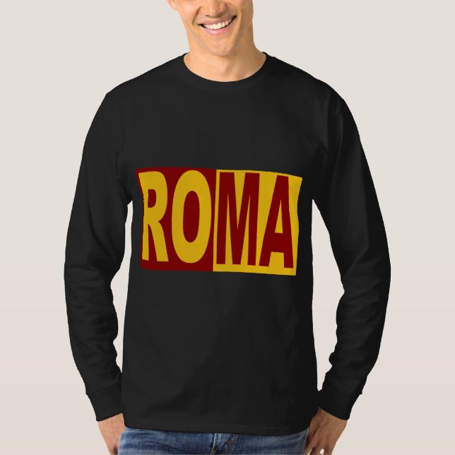 T-shirt manches longues noir  ROMA (Devant)