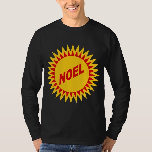 T-shirt manches longues noir SOLEIL  NOEL (Devant)