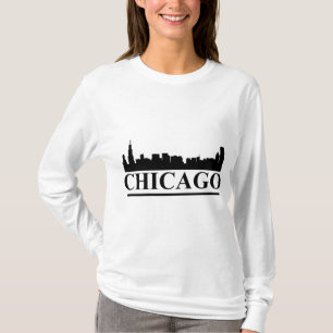 T-shirt manches longues pour dames de Chicago Skyl