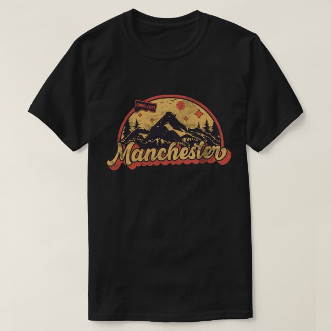 T-shirt Manchester, Connecticut (Design devant)