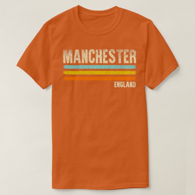 T-shirt Manchester England Retro (Design devant)