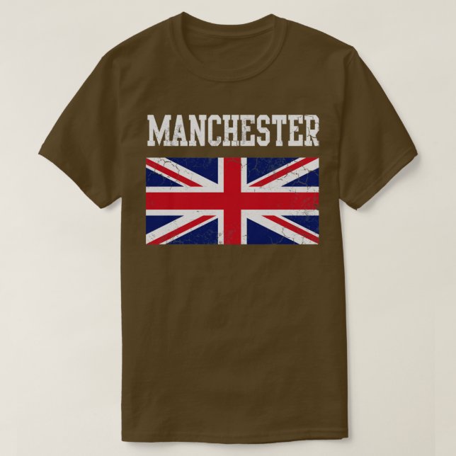 T-shirt Manchester Royaume-Uni Drapeau Angleterre Union Ja (Design devant)