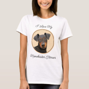 T-shirt Manchester Terrier Peinture Art animal original