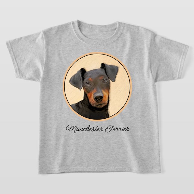 T-shirt Manchester Terrier Peinture Art animal original (Poser)