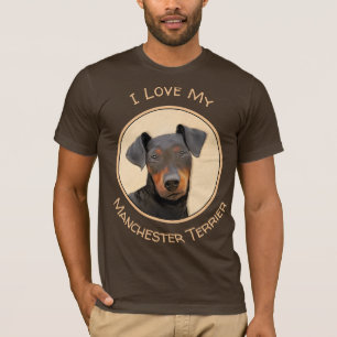 T-shirt Manchester Terrier Peinture Art animal original