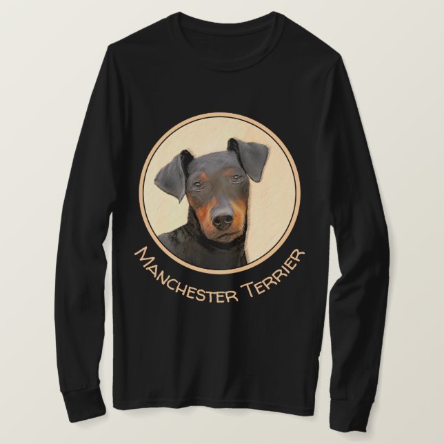 T-shirt Manchester Terrier Peinture - Art Chien original (Design devant)