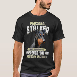 T-shirt Manchester Terrier Personal Stalker Je Suivrai