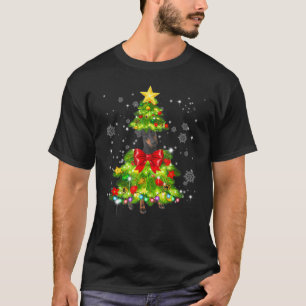 T-shirt Manchester Terrier Sapin de Noël Lumières Xmas Dog