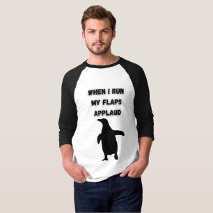 T-shirt manchot applaudit de manière inappropriée et embar