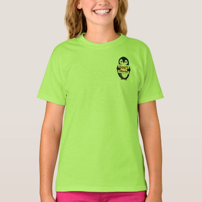 T-shirt Manchot avec un panneau Ne manquez pas (Devant)