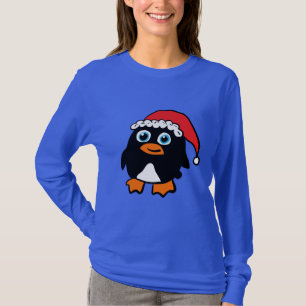 T-shirt Manchot Casquette de Père Noël