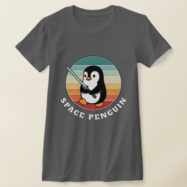T-shirt Manchot de l'espace tenant une épée lumineuse (Poser)
