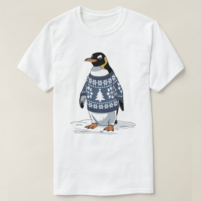 T-shirt Manchot de Noël (Design devant)