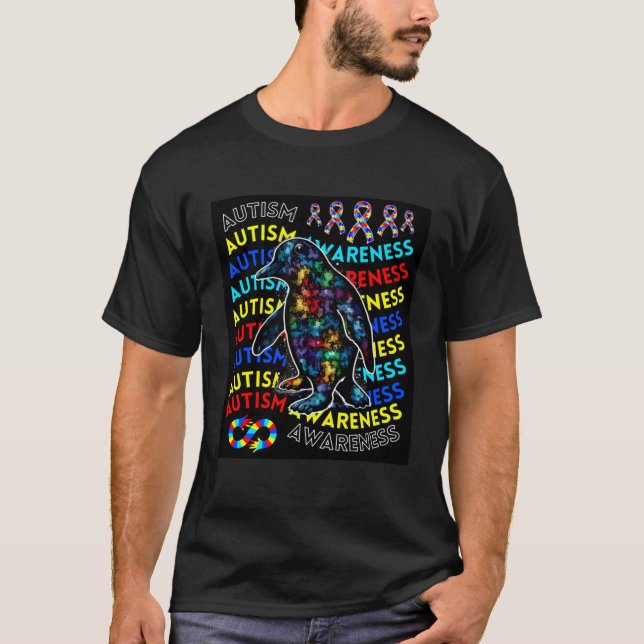 T-shirt Manchot de sensibilisation à l'autisme pour enseig (Devant)