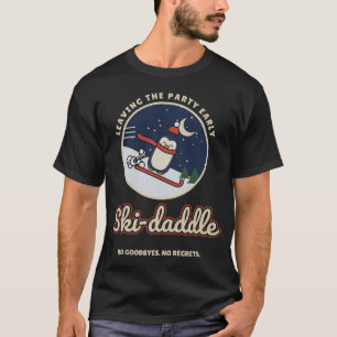 T-shirt Manchot de ski drôle Ski-daddle