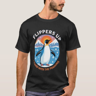 T-shirt Manchot drôle bat des nageoires je suis avec le ma