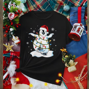 T-shirt Manchot drôle de Noël Chapeau de Père Noël Manchot