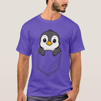 T-shirt Manchot drôle regardant dans la poche Amoureux des