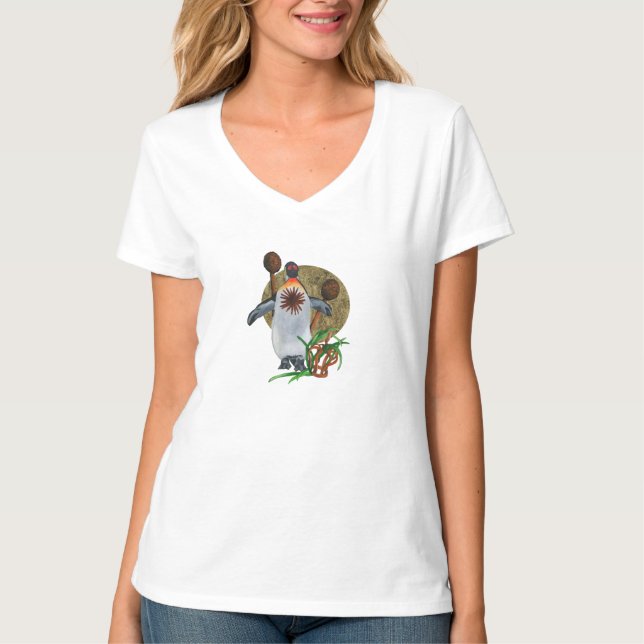 T-shirt Manchot empereur et couronne (Devant)