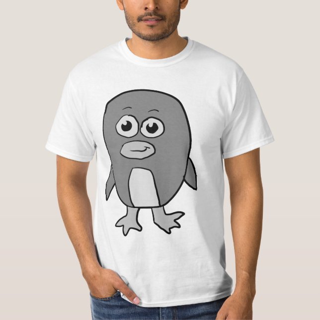 T-shirt Manchot en niveaux de gris (Devant)