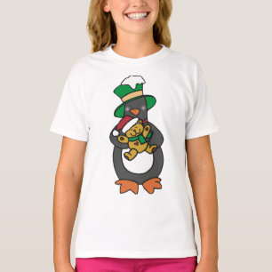 T-shirt Manchot irlandais tenant un ours en peluche de Noë