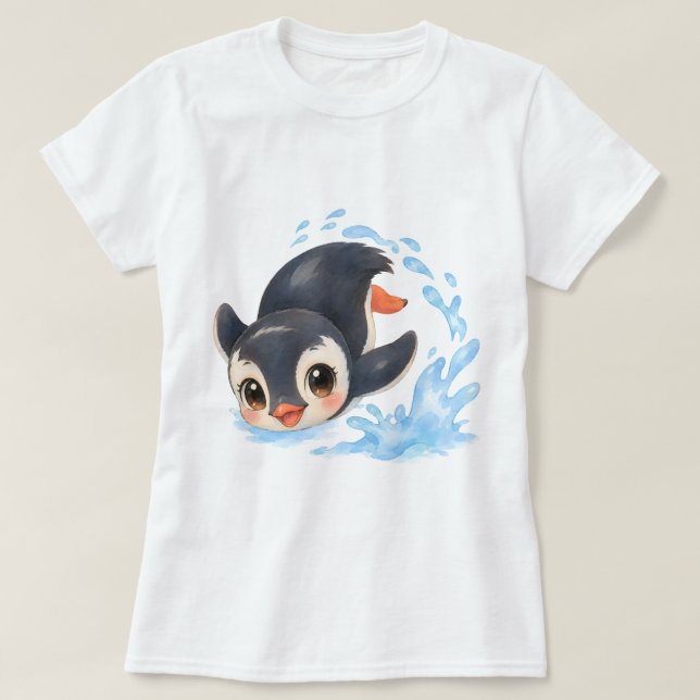 T-shirt Manchot Plitsch Platsch (Design devant)