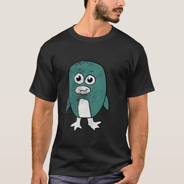 T-shirt Manchot Rétro (Devant)