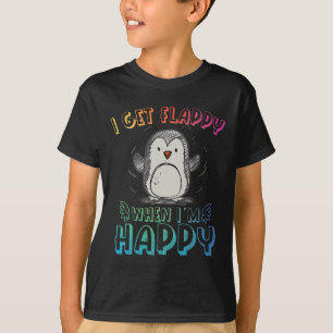 T-shirt Manchot Stimming Autisme Je deviens Flappy quand j