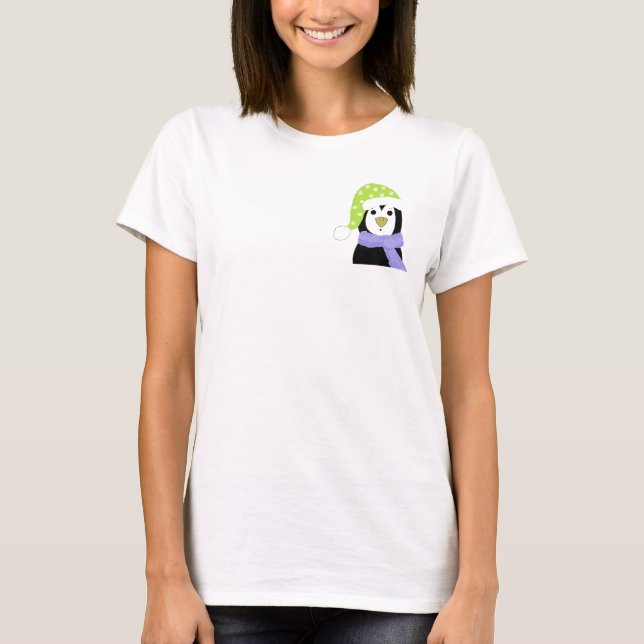 T-shirt Manchot surpris (Devant)