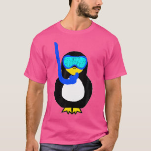 T-shirt Manchot tuba plongée oiseau plongeur sous-marin