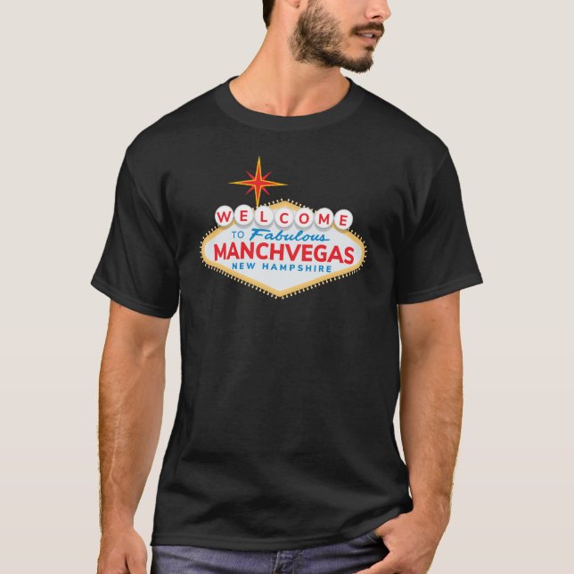 T-shirt Manchvegas (Manchester, New Hampshire) (Devant)