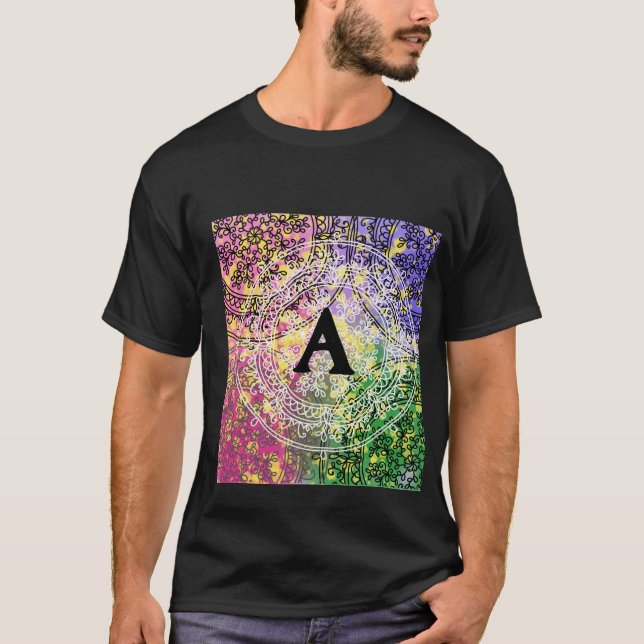 T-shirt Manda arrière - plan floral et A (Devant)