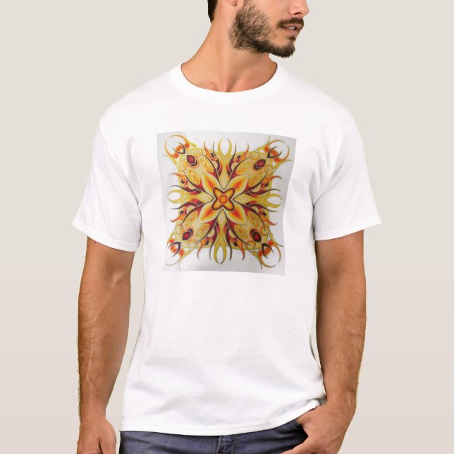 T-shirt "Mandala #1 de Sun" par Aaron Brader (Devant)