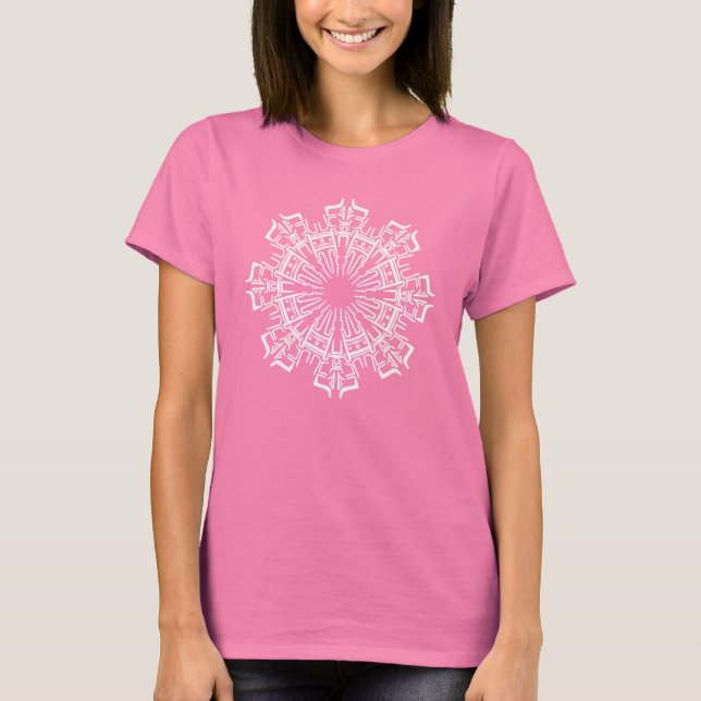 T-shirt Mandala 3 White Design femme chemise (Devant)