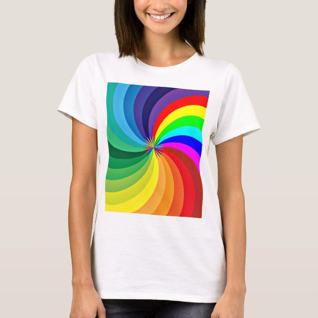 T-shirt Mandala-46556 couleur arc-en-ciel (Devant)