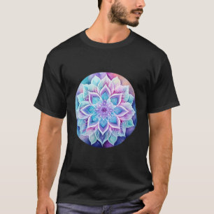 T-shirt Mandala Aquarelle Design Pastel Purple Blue Et