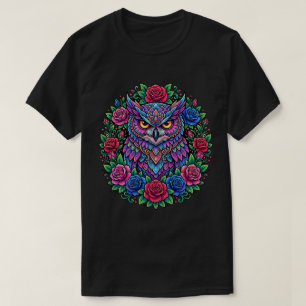 T-shirt Mandala artistique représentant une chouette migno