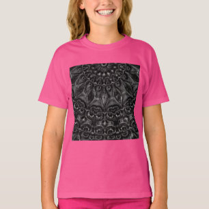 T-shirt Mandala au charbon de bois