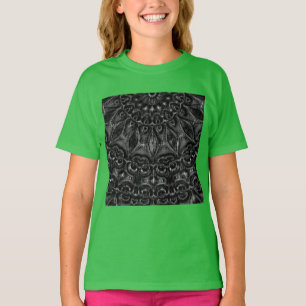 T-shirt Mandala au charbon de bois