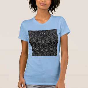T-shirt Mandala au charbon de bois