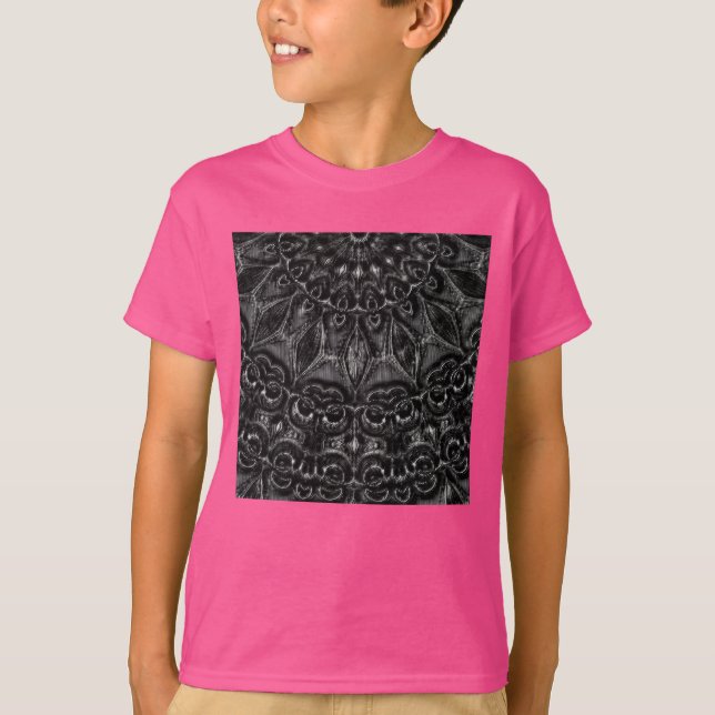 T-shirt Mandala au charbon de bois (Devant)
