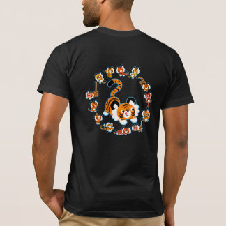 T-Shirt Mandala (Bleu) de tigres de caricature mig