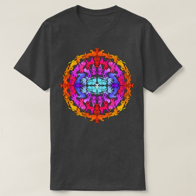 T-shirt Mandala Cat (Design devant)