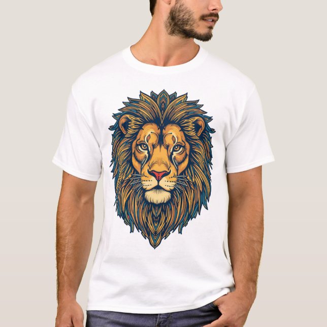 T-shirt Mandala Crinière Lion (Devant)