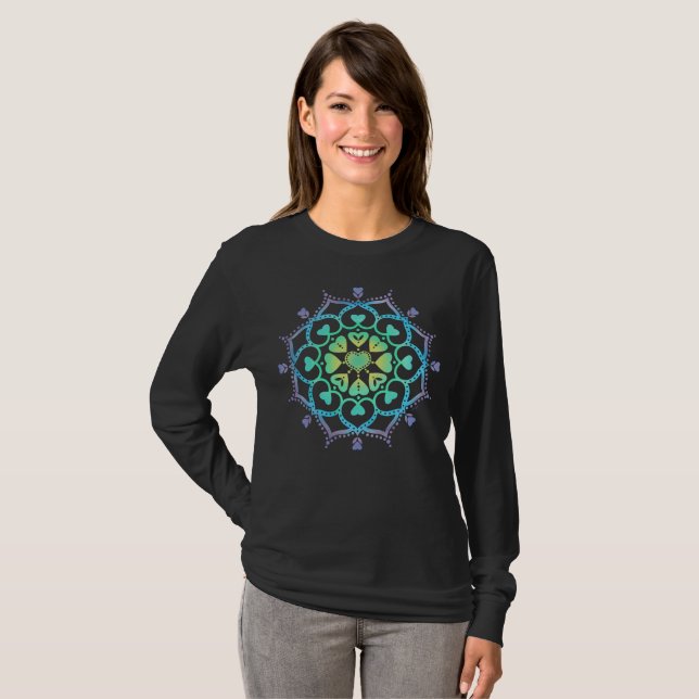T-shirt Mandala d'amour universel (Devant entier)