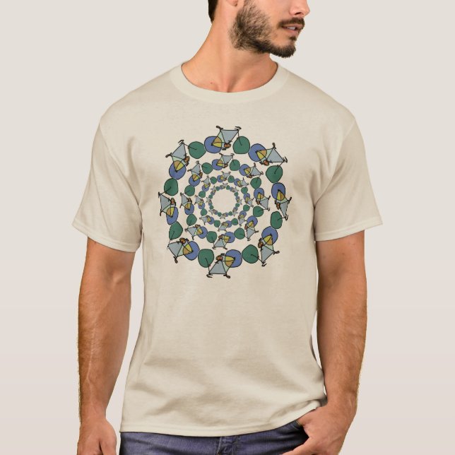 T-shirt mandala de bicyclettes (Devant)
