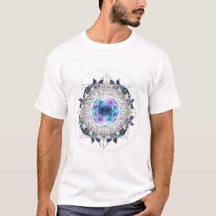 T-shirt Mandala de cristal futuriste – Art techno géométri