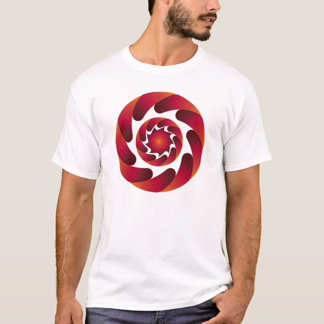 T-shirt Mandala de Flamme Tourbillonnante – Abstraction Ro (Devant)